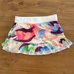 Colorful Camouflage Women's Activewear Skort- Tennis, Pickleball, Workout, Gym